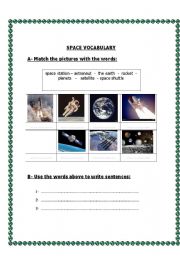 English Worksheet: Space