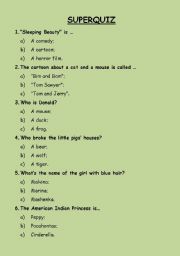 English worksheet: Quiz for children