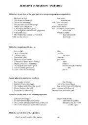 English worksheet: The Adjective Comparison