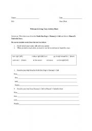 English worksheet: Telling direction