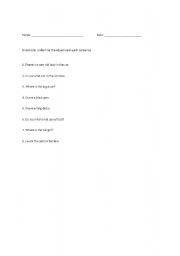 English Worksheet: Underlint he Adjectives