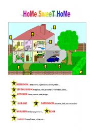 English Worksheet: Parts of House