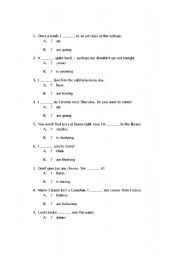 English Worksheet: Present simple/vs/present continuous