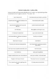 English Worksheet: Situations for giving advice
