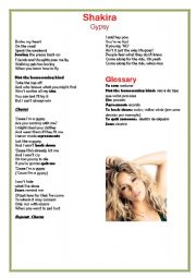 English Worksheet: Song Activity Shakira 