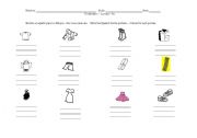 English worksheet: Articles of Clothing 3x Each assignment