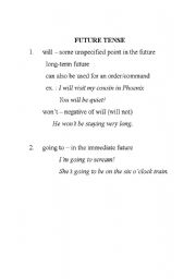 English worksheet: Going to vs. will