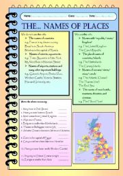 The definite article with names of places