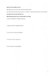 English worksheet: past continuous exercise