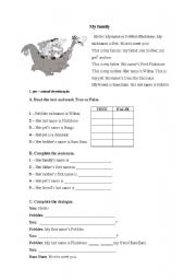 English Worksheet: Family