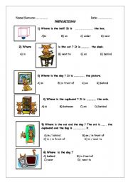 English Worksheet: prepositions