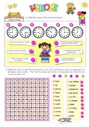 Time Fun Activities for Elementary and Lower Intermediate stds.