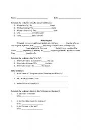 English worksheet: conversational english 1 worksheet part 1