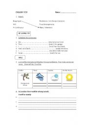 English worksheet: Futue forms