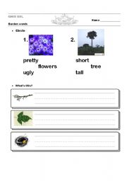 English worksheet: Garden Vocabulary