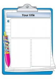 English worksheet: Clipboard template