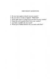 English Worksheet: orchards