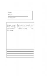 English worksheet: Reading organizer