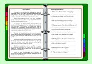 English Worksheet: community helpers. A story about a car accident and the role of community helpers.