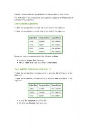 English worksheet: COMPARATIVES AND SUPERLATIVES