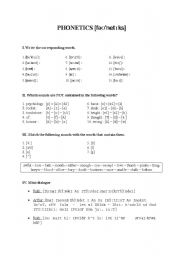 English Worksheet: Phonetics