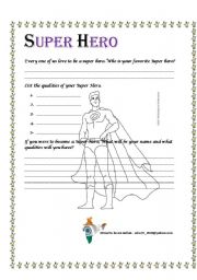 English Worksheet: Super Hero