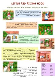 English Exercises Little Red Riding Hood Past Simple
