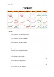 English Worksheet: Frequency