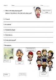 English Worksheet: grade 3