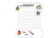 English Worksheet: My History/ My life story