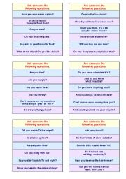 YES OR NO GAME -- (PRE-)INTERMEDIATE VERSION (good for adults, too) -- A VERY EFFECTIVE METHOD TO MAKE YOUR STUDENTS TALK! -- SUCCESS GUARANTEED