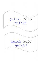 English worksheet: Dodo and  Fofo part C