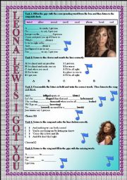 Leona Lewis I Got You LISTENING song-based activity (FULLY EDITABLE AND KEY INCLUDED!!!)