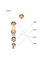 English Worksheet: family