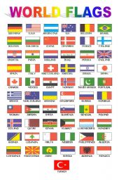 FLAGS AND COUNTRIES - ESL worksheet by ruthcaher