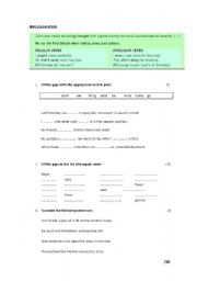 English Worksheet: Exercises Irregular Verbs