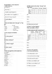 English Worksheet: worksheet for 6.grade