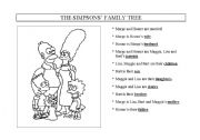 English Worksheet: The Simpsons Family Tree