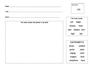 English Worksheet: Music Listening Worksheet