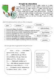 English Worksheet: Education