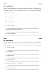 English Worksheet: Assessment Do - Does