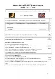 English Worksheet: Quitters, Inc. Test
