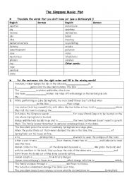 English worksheet: Simpsons