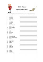 English Worksheet: Mobile phones