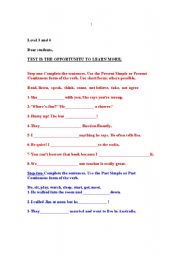 English worksheet: Ten steps for English test