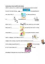 English Worksheet: hobbies