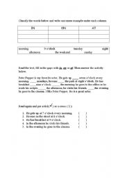 English Worksheet: Prepositions