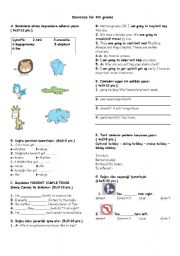 English worksheet:  safety and present simple