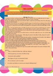 English Worksheet: Easter traditions