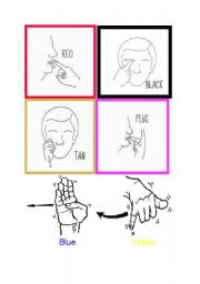 English worksheet: Colors ASL 
